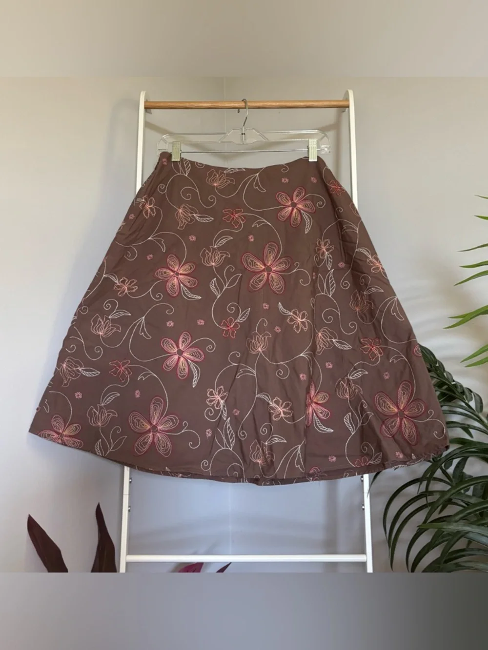 Covington Embroidered Floral A-Line Skirt - Picture 4 of 13